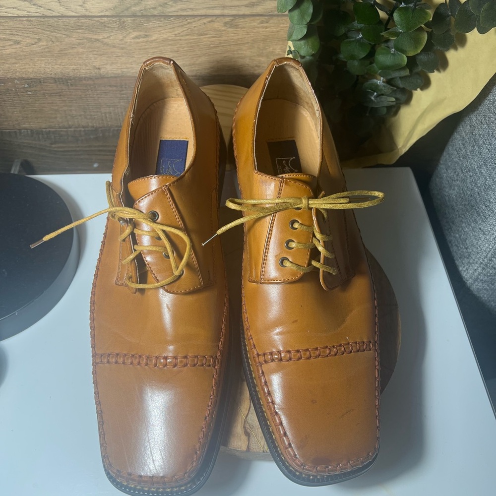 Majestic Brown Leather Oxfords
